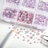 Beadsland 4300pcs Flatback Rhinestones,Pink Rhinestone Nail Gems Round Crystal Rhinestones for Crafts,Mixed 6 Sizes with Picking Tweezers and Wax Pencil Kit, SS6-SS20,Light Rose/Light Pink view 3