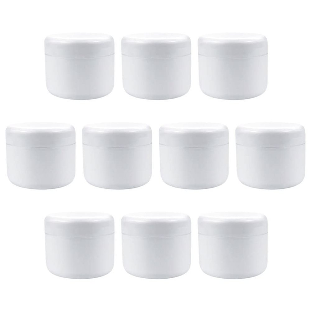 Beaupretty 10pcs Portable Cream Containers Empty Cosmetic Jars for Facial Cream Moisturizers and Lotions Plastic Storage for Travel and Daily Use