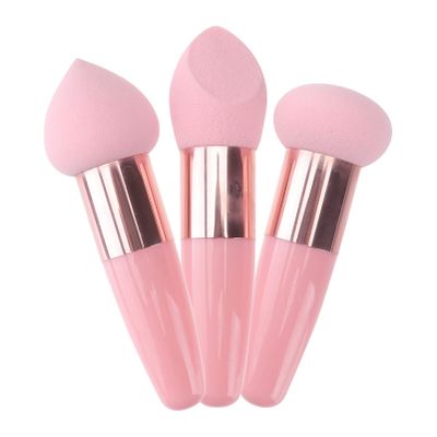 SHERCHPRY Multifunctional Makeup Pen Set with Double-End Sponge Applicators Portable Sponges for Foundation Application Compact 3-Piece Cosmetic Tool for Travel