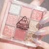 Kayswang 9 colors glitter eyeshadow palette makeup palette matte high pigment color cream texture natural eye shadow powder eye shadow palette in autumn and winter long lasting and waterproof (pink) view 2