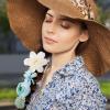 BBTO 21 Pcs Flower Hair Clip Rose Hair Clips Barrettes for Women Flower Accessories Boho Bride Claw Clip Hairpin Brooch Pin Headpiece for Wedding(Blue) view 2