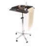 Rolling Salon Tray Cart Height Adjustable, Rolling Aluminum Tray Cart on Wheels for Hair Stylist, Hair Salon Wig Holder Removable Hair Extension Tool Tray view 1