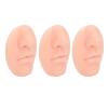Soft Silicone Nose Model, 3 Flexible Silicone Nose Models with Mouth for Adult Salon (Light Skin Color) view 1