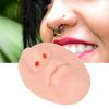 Soft Silicone Nose Model, 3 Flexible Silicone Nose Models with Mouth for Adult Salon (Light Skin Color) view 2