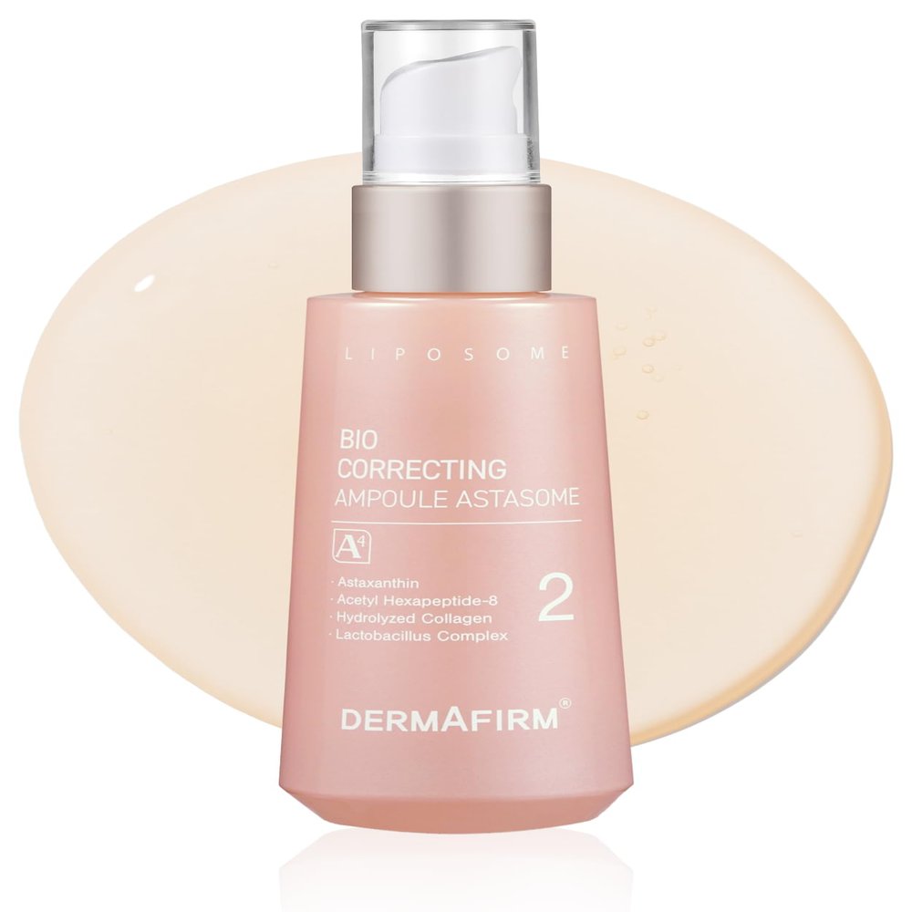 DERMAFIRM Bio Correcting Hydrating Serum Korean Ampoule Astasome A4 | Hydrating Pore Firming & Tightening Facial Serum for Face w/Collagen, Astasome & Peptide | No Animal Trials No Paraben 1.69 fl oz