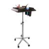 RED AS FIRE Rolling Salon Tray Cart Height Adjustable, Rolling Aluminum Tray Cart on Wheels for Hair Stylist, Hair Salon Wig Holder Removable Hair Extension Tool Tray view 1