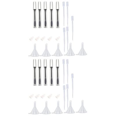 Beaupretty 10pcs Empty Mascara Tube Set with Eyelash Containers Includes Funnels Transfer Pipettes for Mascara Travel-friendly and Leak-resistant
