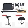 Rolling Salon Tray Cart Height Adjustable, Rolling Aluminum Tray Cart on Wheels for Hair Stylist, Hair Salon Wig Holder Removable Hair Extension Tool Tray view 3