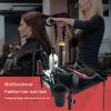 Rolling Salon Tray Cart Height Adjustable, Rolling Aluminum Tray Cart on Wheels for Hair Stylist, Hair Salon Wig Holder Removable Hair Extension Tool Tray view 4