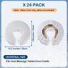 24 Pcs Face Cradle Covers for Massage Table Microfiber Reusable Soft Thicker Massage Table Head Rest Covers Bulk Oil Proof Headrest Cradle Sheets for Spa Beauty Salons (White) view 3