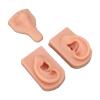 Hidyliu Model Ear Model Simulation of Silicone Piercing Practice Model 3D Soft and Flexible Nose Ears Model for Professional Piercing Practice(Light Skin Color) view 1