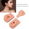 Hidyliu Model Ear Model Simulation of Silicone Piercing Practice Model 3D Soft and Flexible Nose Ears Model for Professional Piercing Practice(Light Skin Color) view 2