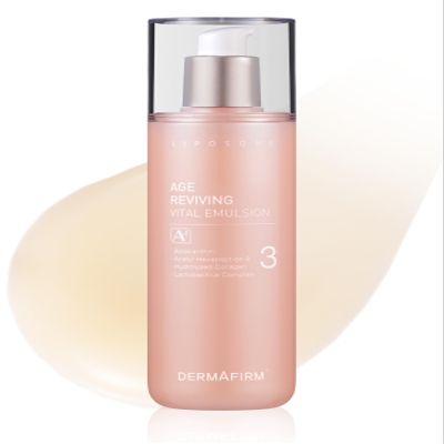 DERMAFIRM Age Reviving Vital Tone Up Emulsion Cream A4 | Face Firming Cream Hydrating Moisturizer for Pore Firming w/Collagen, Astasome & Peptide All Skin Types | No Animal Trials No Paraben 6.76 fl