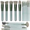 BESTOPE PRO 16 Pcs Makeup Brush Set Makeup Brushes for Eyes and Face, Blending Brush for Foundation, Premium Synthetic Powder Concealers Makeup Brushes, Eye Shadows Brushes, Eyeliner Brushes Green view 1