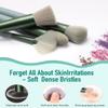 BESTOPE PRO 16 Pcs Makeup Brush Set Makeup Brushes for Eyes and Face, Blending Brush for Foundation, Premium Synthetic Powder Concealers Makeup Brushes, Eye Shadows Brushes, Eyeliner Brushes Green view 2