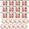 24 Basketball Stuff Set Cosmetic Bags Sport Makeup Bags Pencil Case Portable Storage Case Satin Sport Hair Scrunchies Elastic Hair Bands Basketball Gifts Basketball Accessories for Girl (White, Love) view 1