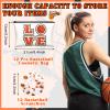 24 Basketball Stuff Set Cosmetic Bags Sport Makeup Bags Pencil Case Portable Storage Case Satin Sport Hair Scrunchies Elastic Hair Bands Basketball Gifts Basketball Accessories for Girl (White, Love) view 2