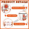 24 Basketball Stuff Set Cosmetic Bags Sport Makeup Bags Pencil Case Portable Storage Case Satin Sport Hair Scrunchies Elastic Hair Bands Basketball Gifts Basketball Accessories for Girl (White, Love) view 3