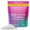 Pink Stork Baby Bath Flakes  Pure Magnesium Chloride Bath Soak for Infants + Toddlers  Fragrance-Free, Non-GMO, No Melatonin  Supports Bedtime Routine, Skin Comfort + Wellness  16 oz view 1