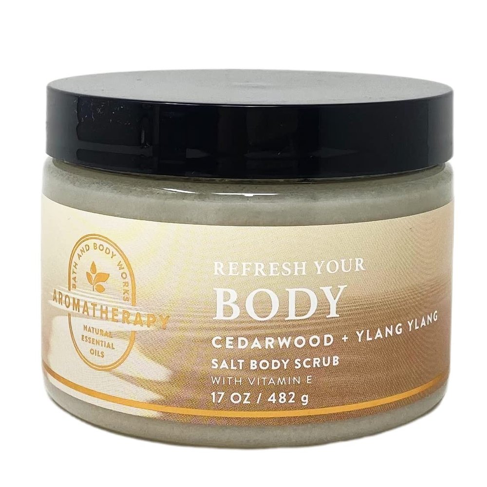 Aromatherapy Refresh Your Body Cedarwood + Ylang Ylang Salt Body Scrub - 17 oz / 482 g