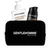 Gentlehomme Facial Kit - Pouch, Facial Cream & Cleanser for Men, Face Essentials for Travel, Men's Travel Skincare Set - Includes Facial Cream (1.8 oz), Exfoliating Face Wash Booster (3.4 oz) & Pouch view 1