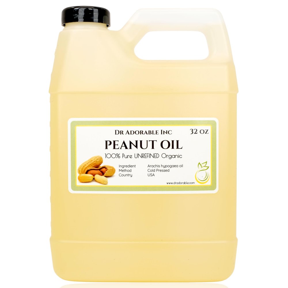 Dr Adorable - 32 oz - Peanut Oil Unrefined - 100% Pure Natural Premium Organic Cold Pressed