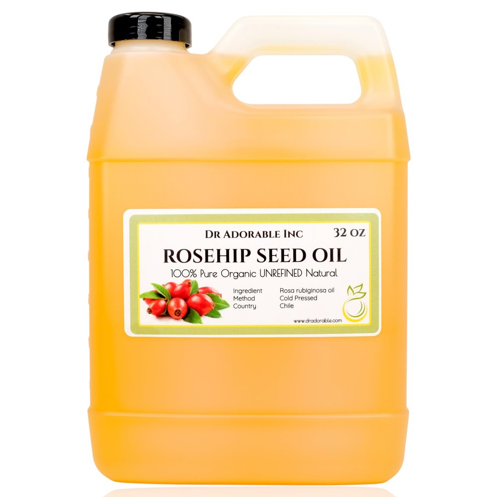 Dr Adorable - 32 oz - Rosehip Oil Unrefined - 100% Pure Natural Organic Cold Pressed