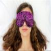 Candi Andi Handmade Weighted Sleep Eye Mask Yoga Pillow - Flax Seed Fill - Lavender Scented - Magenta Doodle - TEMFL-MD view 2