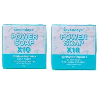 2 Bars SevenDays by Her Skin POWER SOAP for Face & Body, 80g