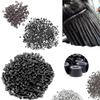 HAHIYO 500PCs Dark Brown 5.0x3.0x3.0mm Microlinks Hair Extension Bead, Silicone Lined Hair Extension Ring, Professional Tinsel Hair Feather Hair I-tip/Nano Human Hair Extension Bead for Salon Tool view 4