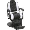 BarberPub Heavy Duty Metal Vintage Barber Chair All Purpose Reclining Hydraulic Pump Salon Beauty Spa Chair Hair Styling Equipment 9216 (Black&White) view 1