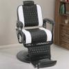 BarberPub Heavy Duty Metal Vintage Barber Chair All Purpose Reclining Hydraulic Pump Salon Beauty Spa Chair Hair Styling Equipment 9216 (Black&White) view 2
