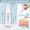 100 Pcs Foam Pump Bottle 1oz/30ml Mini Travel Plastic Empty Pump Lash Shampoo Clear Dispenser Portable Instant Soap Foaming Bottles for Hand Lotion Shampoo view 2
