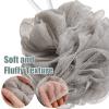 Shellwei 32 Pcs Bath Sponge Shower Loofahs Bulk 60 g Charcoal Large Mesh Puff Soft Scrubber for Men and Women Exfoliating Shower Pouf Balls with Bathing Accessories view 3