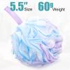 Shellwei 32 Pcs Bath Sponge Shower Loofahs Bulk 60 g Charcoal Body Shower Large Mesh Puff Soft Scrubber for Men and Women Exfoliating Pouf Balls with Bathing Accessories view 2