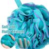Shellwei 32 Pcs Bath Sponge Shower Loofahs Bulk 60 g Charcoal Body Shower Large Mesh Puff Soft Scrubber for Men and Women Exfoliating Pouf Balls with Bathing Accessories view 3