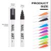 12 Color 3D Nail Art Pens Set, Kalolary Nail Point Graffiti Dotting Pen Drawing Painting Liner Brush for DIY Nail Art Beauty Adorn Manicure Tools view 2