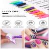 12 Color 3D Nail Art Pens Set, Kalolary Nail Point Graffiti Dotting Pen Drawing Painting Liner Brush for DIY Nail Art Beauty Adorn Manicure Tools view 3
