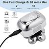 Head Shavers for Bald Men, 6 in 1 Cutter Clipper Shaver For Men 6 Floating Head Waterproof Electric Razor Multifunction LCD Display Rechargeable Trimmer (Color : Silver) view 4