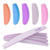 Nail File and Buffer (10 Pcs), Buffer Block Nail Files Double Sided 100/180 Grit for Acrylic and Natural Nails, fingernail Emery Board Buffing Blocks Manicure Set Nail Care kit Tool Halfmoon Arc view 1