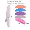 Nail File and Buffer (10 Pcs), Buffer Block Nail Files Double Sided 100/180 Grit for Acrylic and Natural Nails, fingernail Emery Board Buffing Blocks Manicure Set Nail Care kit Tool Halfmoon Arc view 2