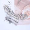 Andelaisi Boho Leaf Hair Comb Silver Leaf Bridal Hair Comb Barrette Olive Branch Hair Combs Headpiece Vintage Leaf Headpiece Comb for Women Bridesmaid Wedding Hair Accessories view 3