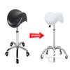 Antlu Saddle Stool Chair for Massage Clinic Spa Salon Cutting, Saddle Rolling Stool with Wheels Adjustable Height (White) view 4
