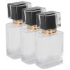 Yinhing Glass Refillable Perfume Bottle, 50ml Refillable Perfume Bottle, Transparent Glass Spray Liquid Empty Atomizer Container (Black) view 1