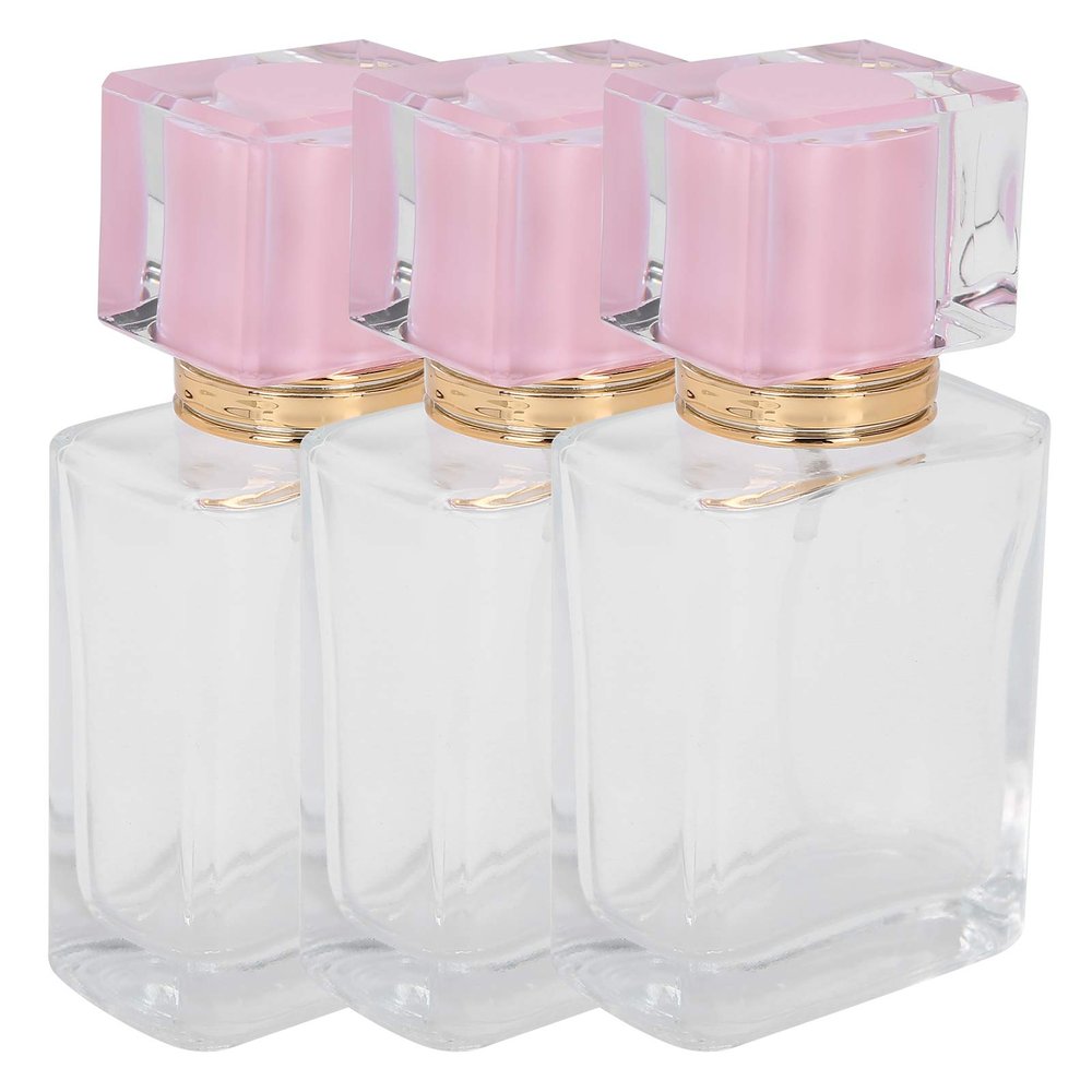 Yinhing Glass Refillable Perfume Bottle, 50ml Refillable Perfume Bottle, Transparent Glass Spray Liquid Empty Atomizer Container ()