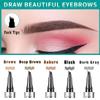 5 Colors Hair-like Strokes Eyebrow Pen, Mimics Natural Eyebrow Liquid Microfilling, Eye Brow Makeup by Linble (#3 Auburn) view 2