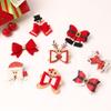 8Pcs Christmas Hair Clips Cute Christmas Hair Accessories Santa Gingerbread Reindeer Hair Bow Clips for Xmas Party Holiday Gifts view 2