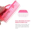 Lurrose 8pcs Pink Fingernail Brush Set Stiff Nail Brush for Cleaning Nail Art Dust Cleaner Hand and Pink Manicure Care Tool view 3