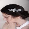 BERYUAN Simple Rhinestone Hair Comb for Women Wedding Bridal Crystal Accessory Multi-Color Hairpiece Prom Dancing Ball (peacock green) view 4