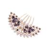 1 PCS Peacock Hair Combs Pearl Crystal Bridal Women and Girls Hair Side Combs Rhinestone Hair Clip Accessories for Bride Bridal Wedding Party Decoration (Purple) view 1